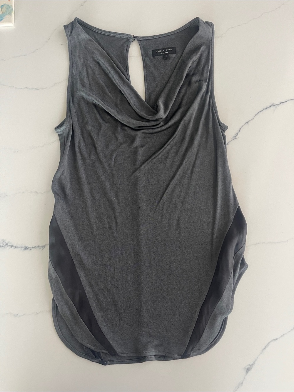 rag & bone camisole Charcoal Draped Neck Sleeveless small